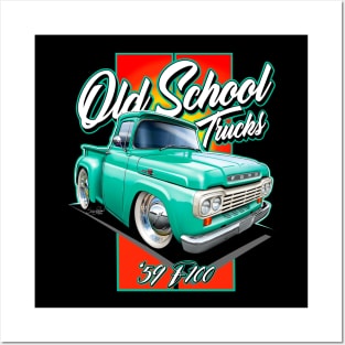 Cartooned 1959 Ford F100 Truck Posters and Art